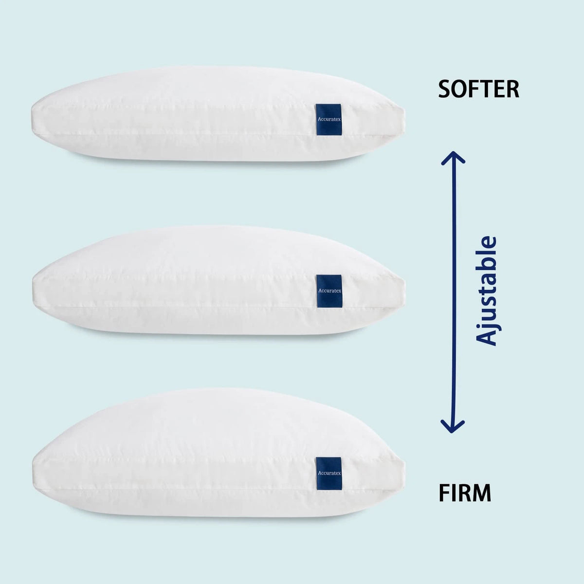 Set of 2 Adjustable Shredded Pillows for Automotive Use