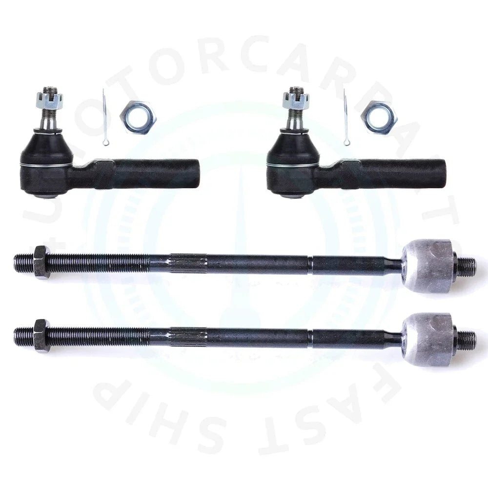 Set of 4 Front Inner & Outer Tie Rod Ends for Chrysler PT Cruiser (2001–2010)