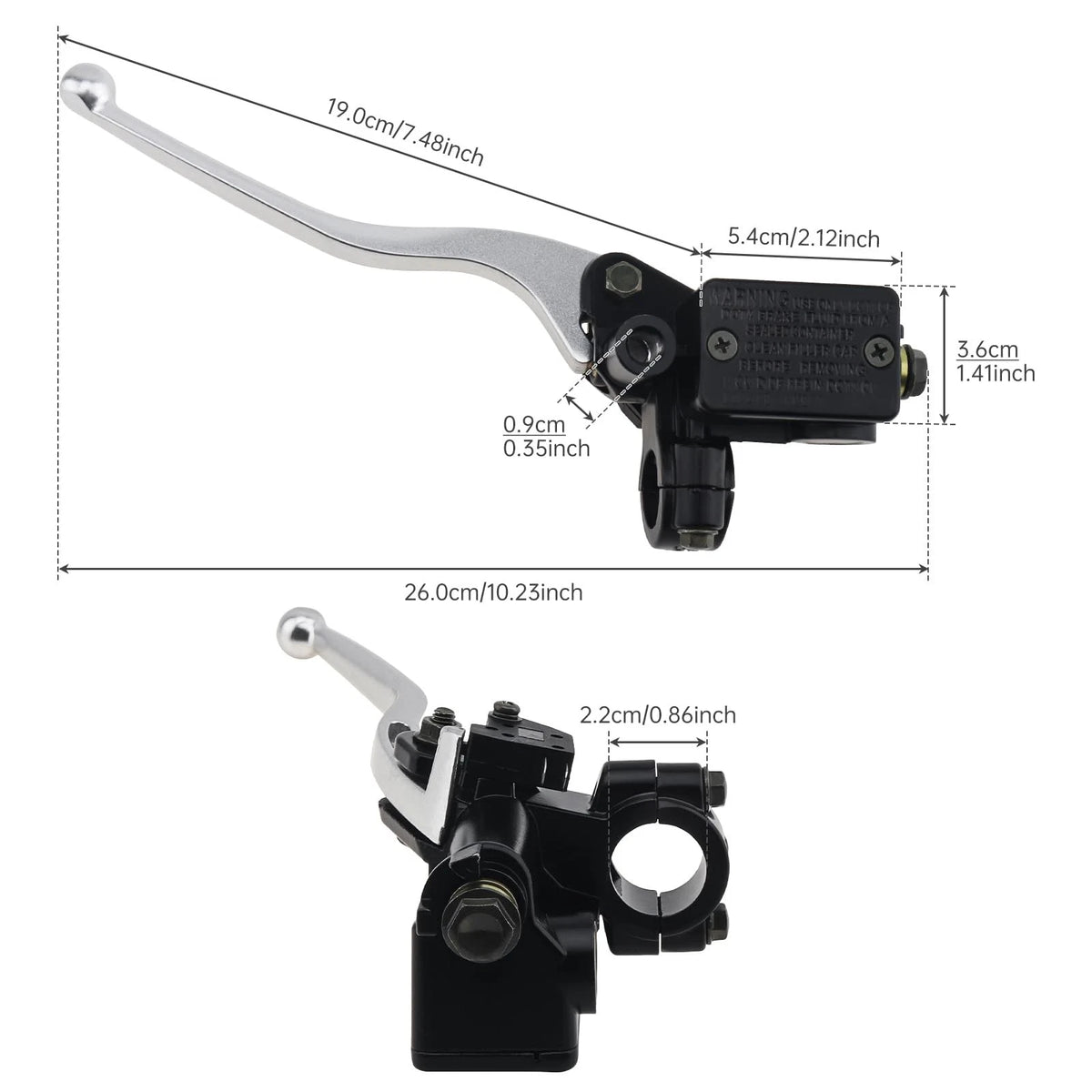 22mm M10 Motorcycle Handlebar Front Left Hand Brake for