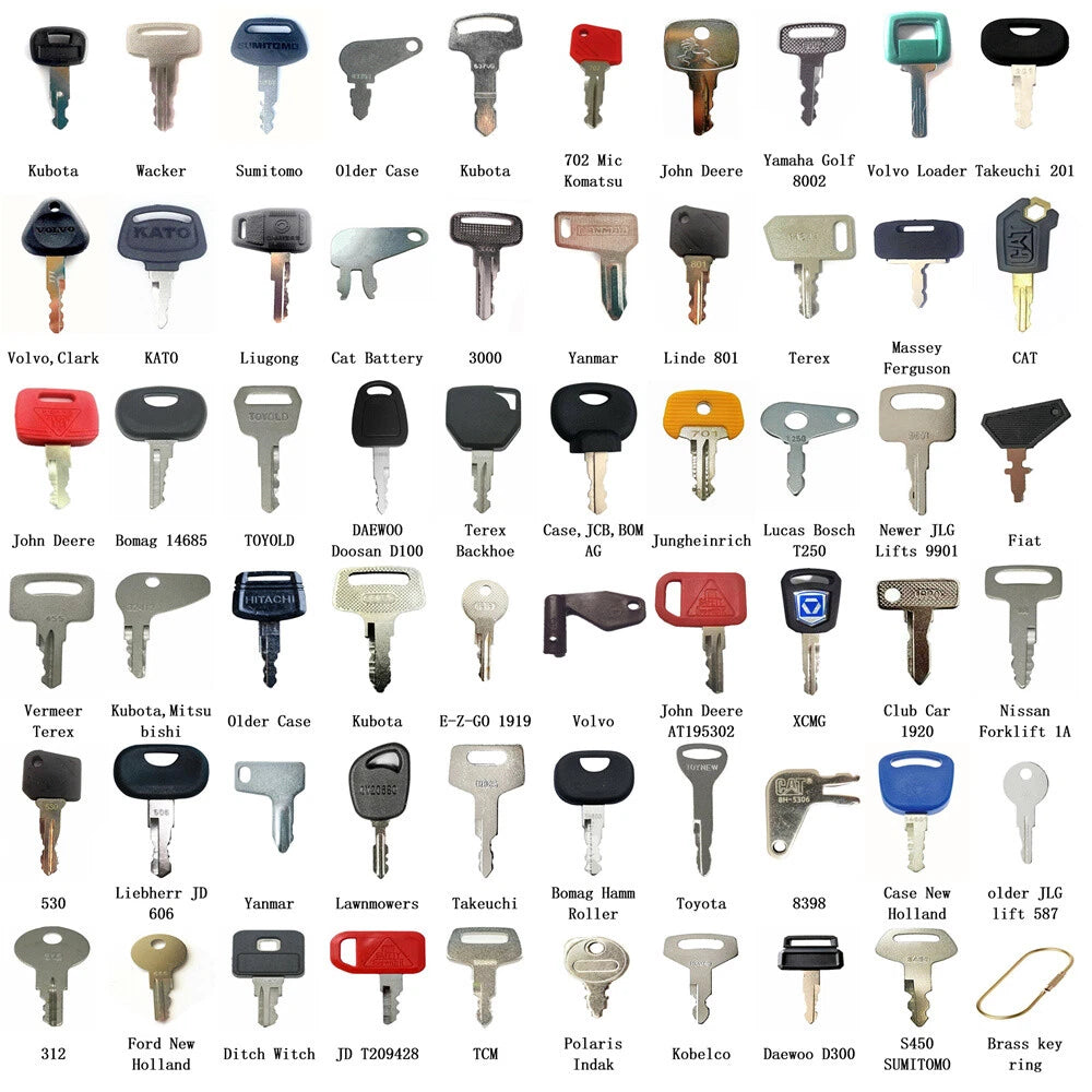 Ignition Key Set for Komatsu Jungheinrich Kubota John Deere (1959)
