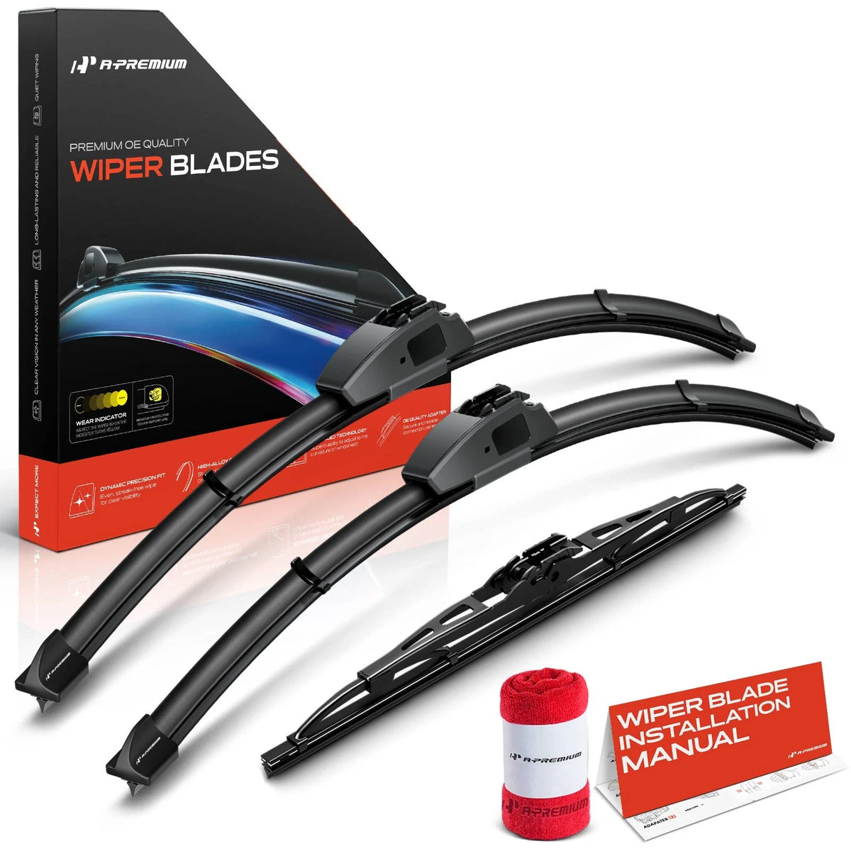 Set of 3 Windshield Wiper Blades for Honda CR-V (2002–2006) 21" 20" 11"