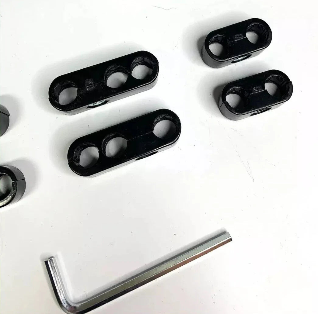 Spark Plug Wire Separators 6 Piece for Black 8mm 8.5mm 9mm (–)