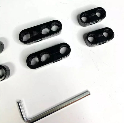 Spark Plug Wire Separators 6 Piece for Black 8mm 8.5mm 9mm (–)