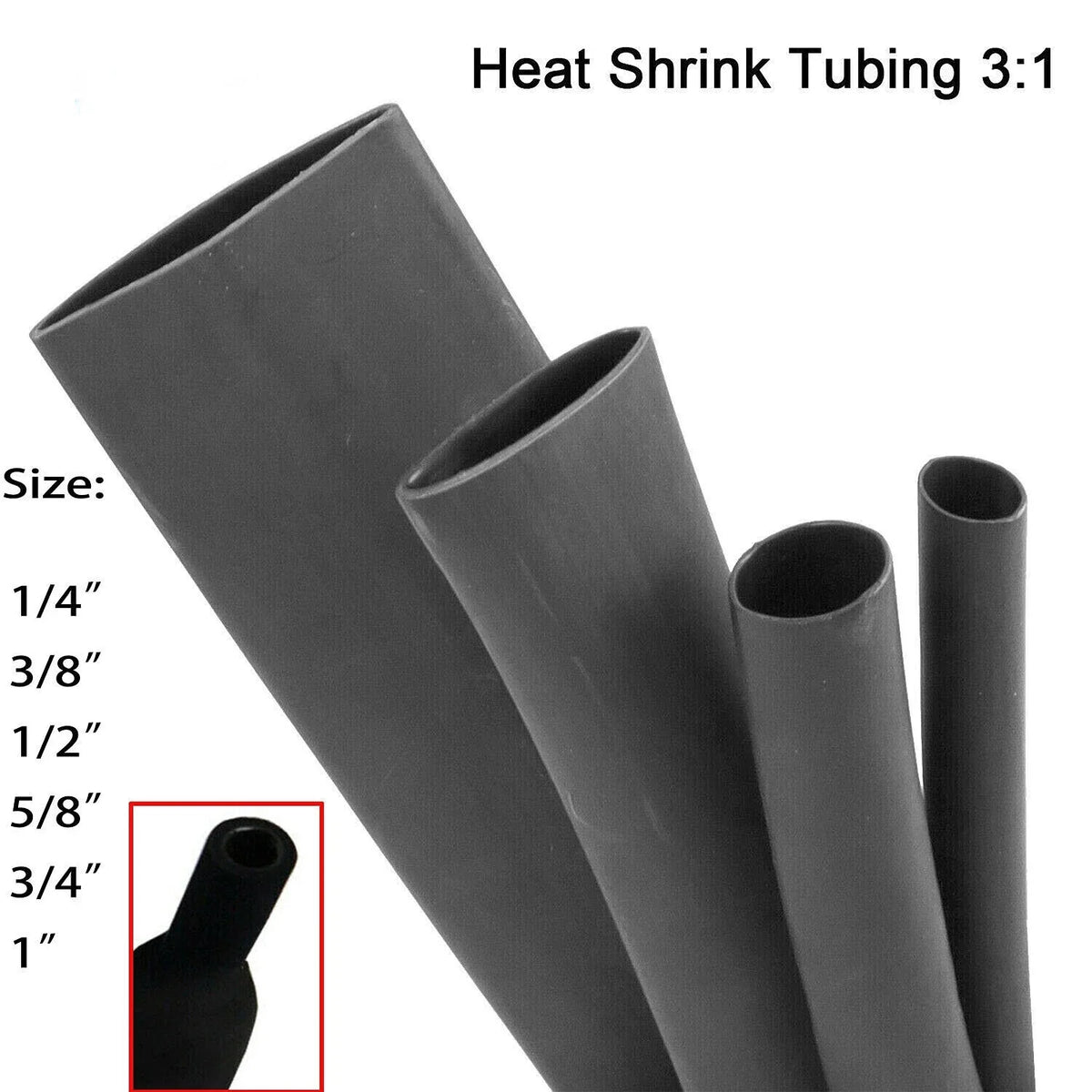 Heat Shrink Tubing for Marine Grade Wire Wrap (3:1) - Waterproof Adhesive Glue