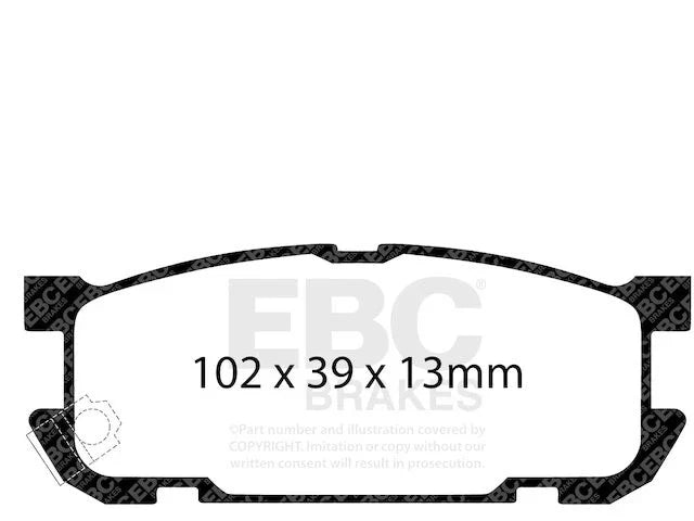 Set of 4 Rear Brake Pads for Mazda Miata (2001–2003) GS869YB