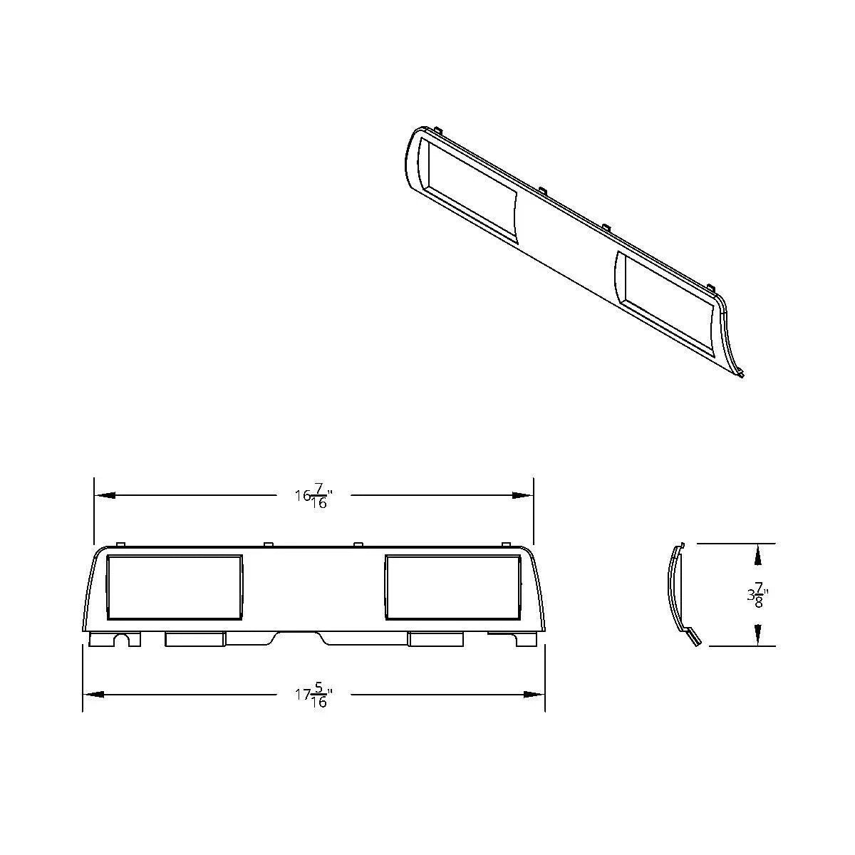 A/C Vent Trim for Kenworth T680/T880 (2014–2022) Chrome UP#41805