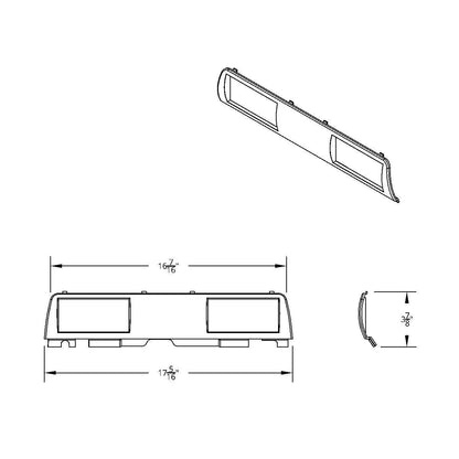 A/C Vent Trim for Kenworth T680/T880 (2014–2022) Chrome UP#41805