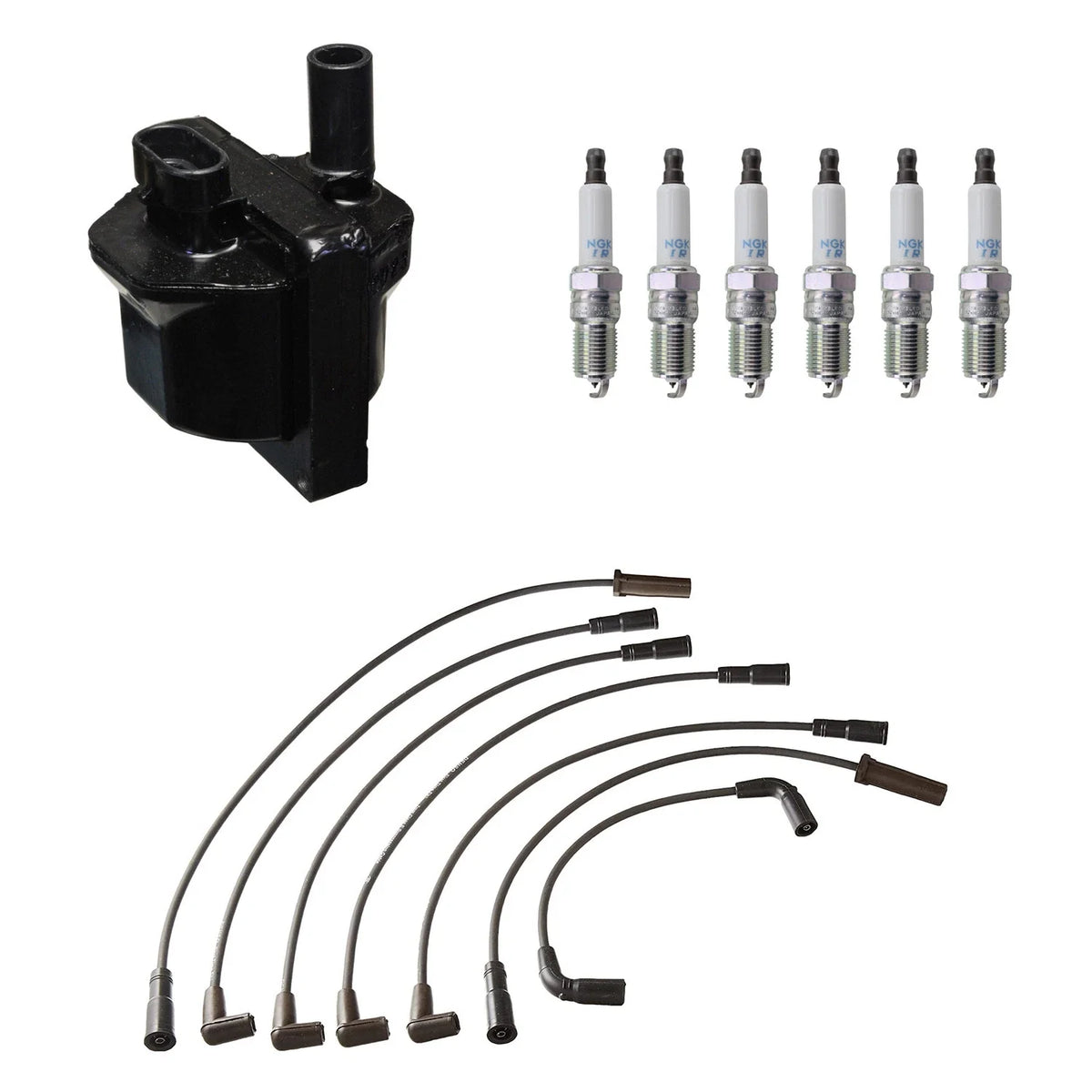 Set of 6 Denso Ignition Coil Wires & NGK Iridium Spark Plugs for Blazer S10 Jimmy (1994–2005)