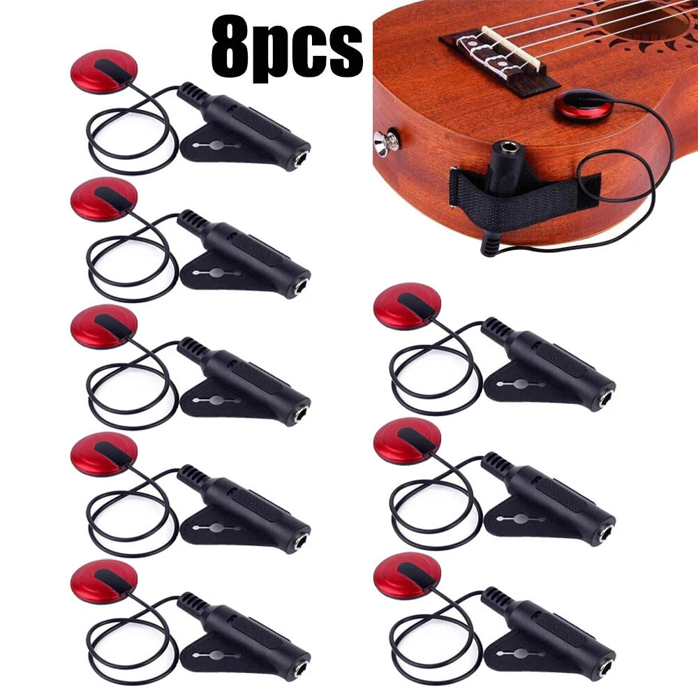 8X Piezo Contact Microphone Pickup for Guitar Violin Banjo Mandolin