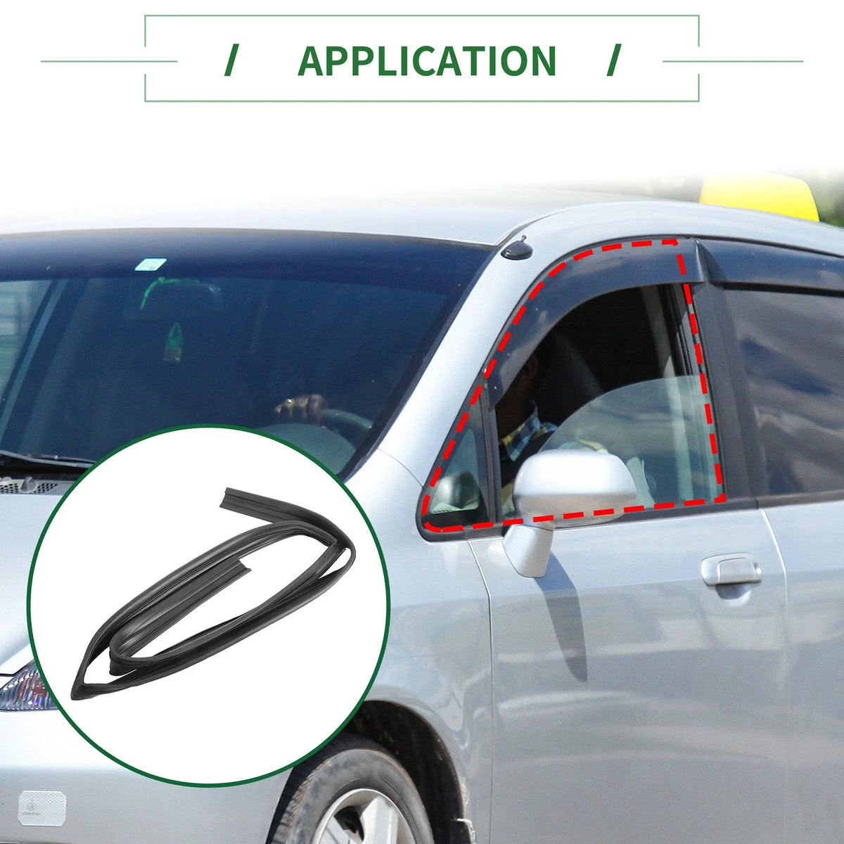 1Pc Rear Left Door Window Run Channel Seal Strip for Honda Fit (2007–2020) No.72775TF0003