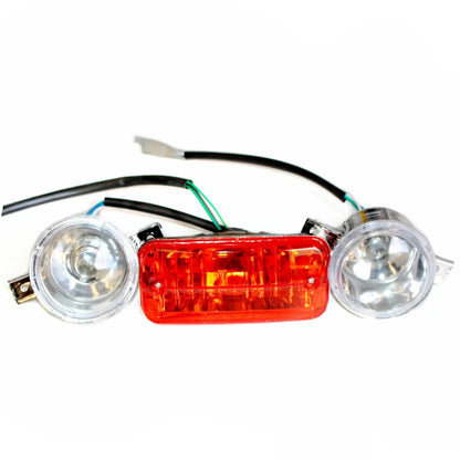 Head Light & Tail Light Pair for 110cc 125cc Bull Farm Quad ATV (12V)
