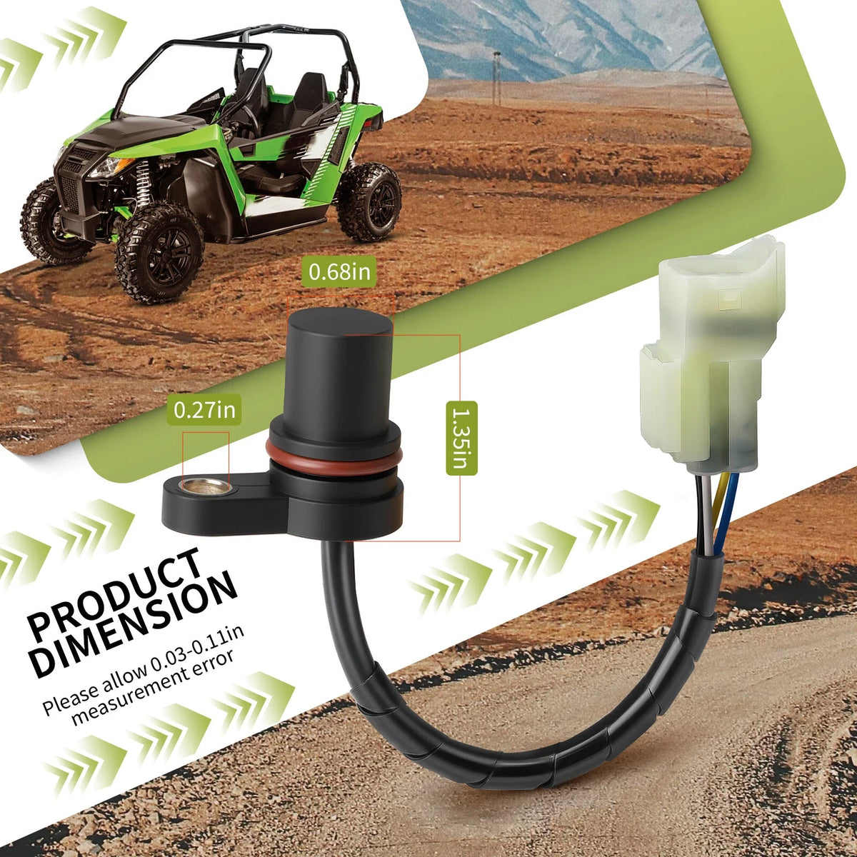 Cam Timing Sensor for Arctic Cat Wildcat Sport 700, Wildcat Trail 700 (2015–2019)