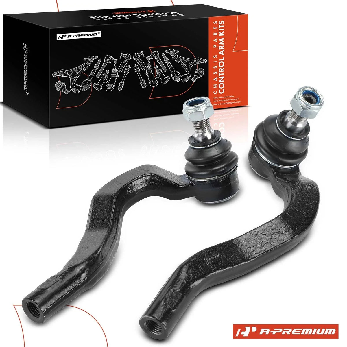 2X Front Side Outer Tie Rod End for Mercedes E320 E430 (1998–2003)