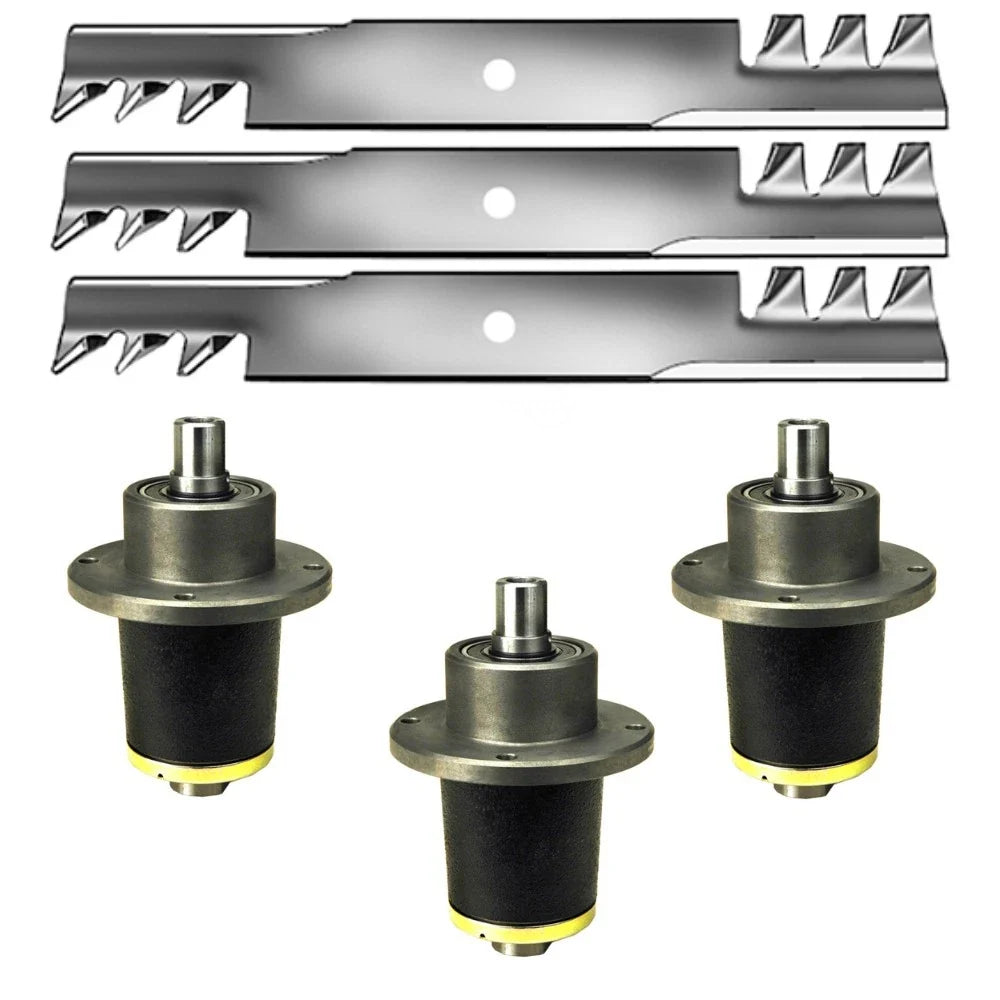 Mulching Blade & Deck Spindle Kit for Dixie Chopper (Replaces 30227-60)