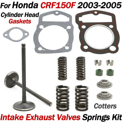Cylinder Head Intake Exhaust Valve Gasket Spring Kit for Honda CRF150F (2003–2005)