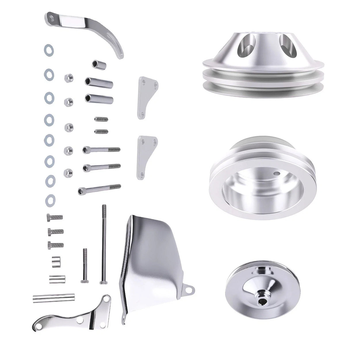 Water Pump Pulley Bracket Kit for Small Block Chevy (262–350)