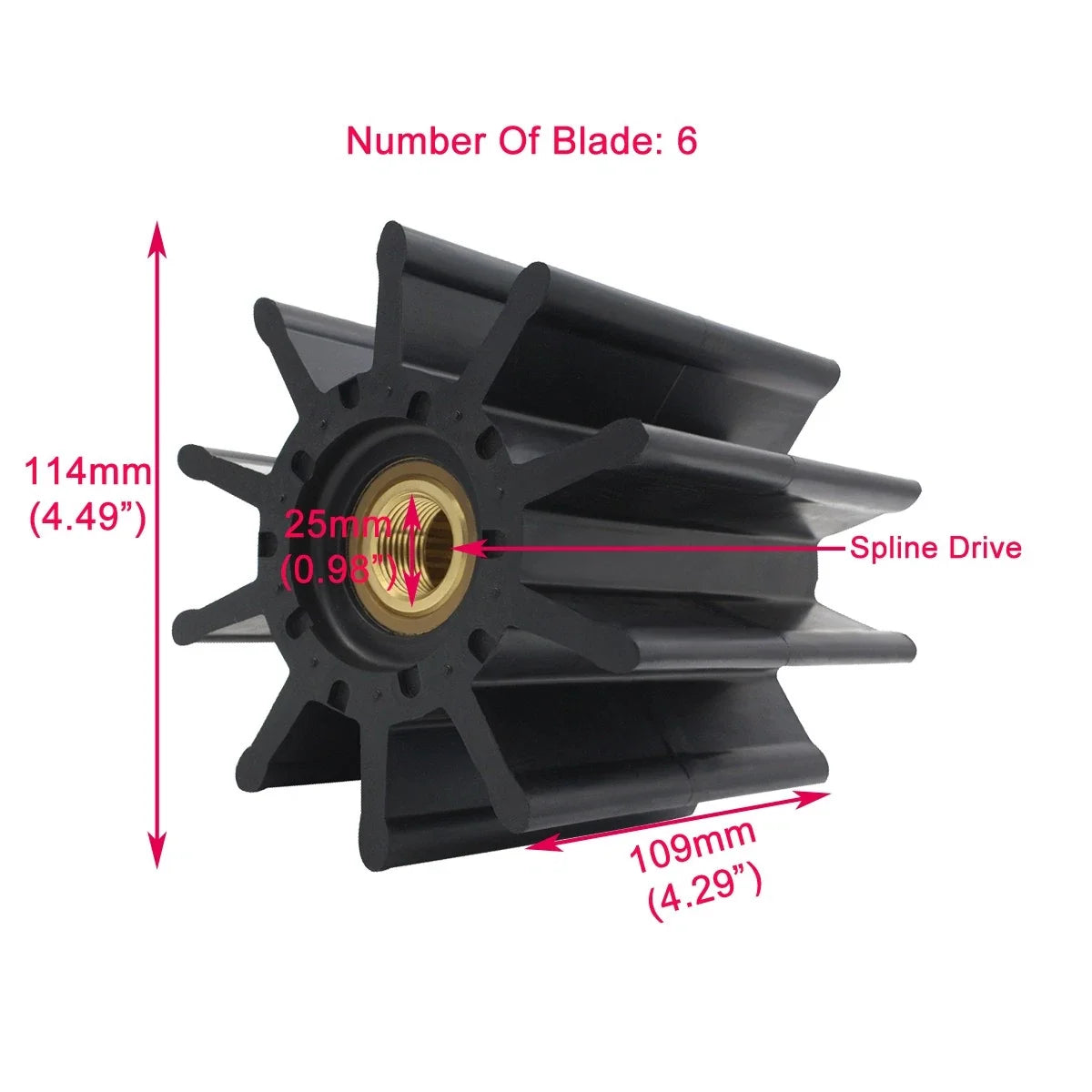 Water Pump Impeller for Sherwood G2201 G22011-01 CATERPILLAR 156-6892