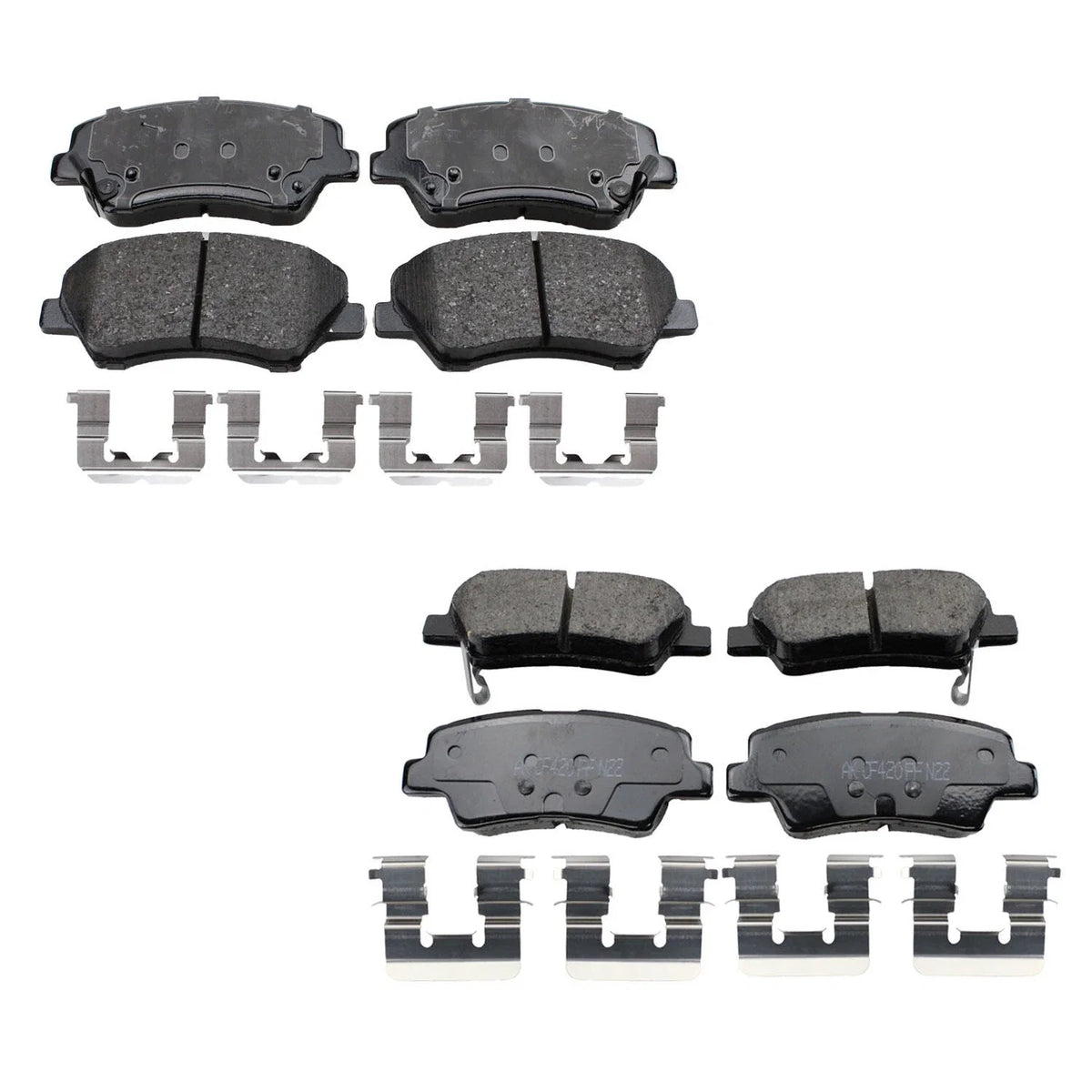 Set of 4 Akebono ProACT Ceramic Brake Pads for Elantra GT Veloster Forte5 (2013–2017)