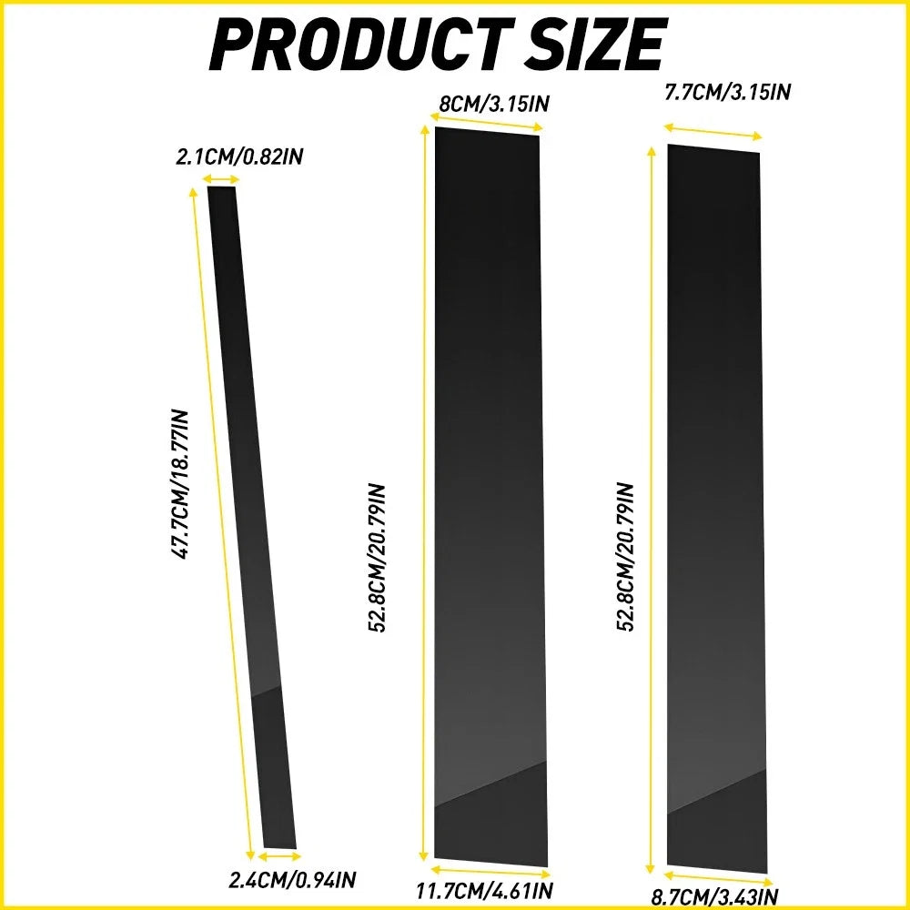 Set of 6 Door Trim Covers for Nissan Titan Crew Cab (2004–2015) Black