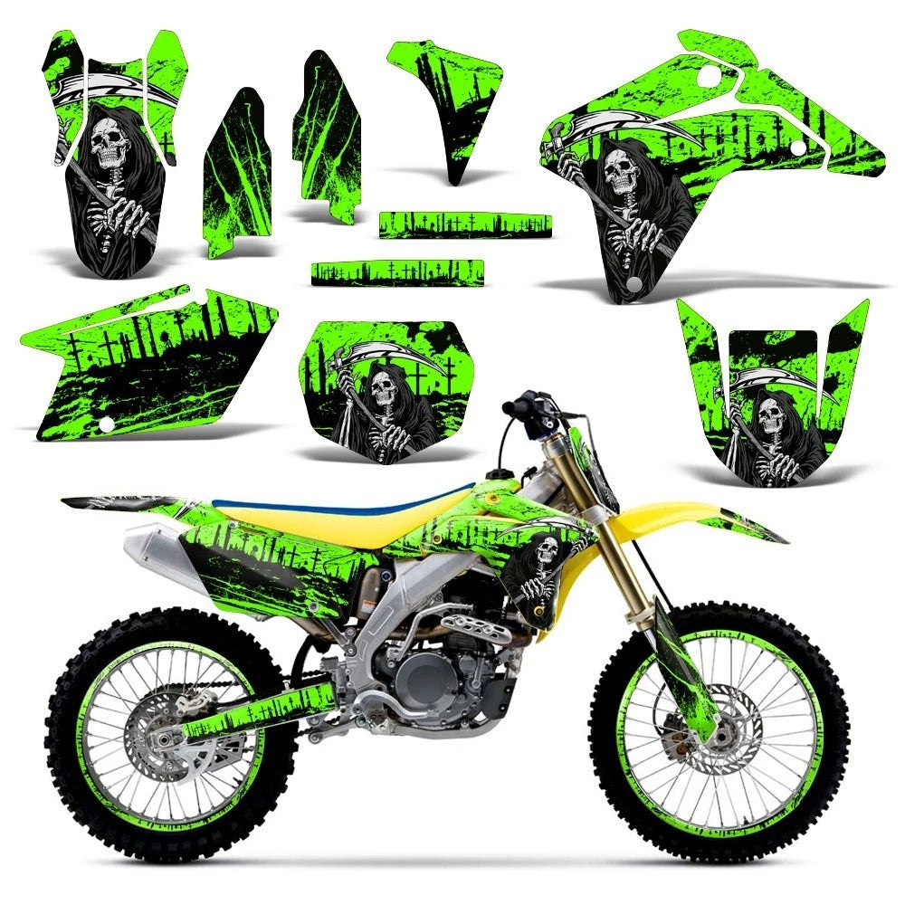 Graphic Stickers +#PLT/RIM Decals for Suzuki RMZ450 (2005–2006)
