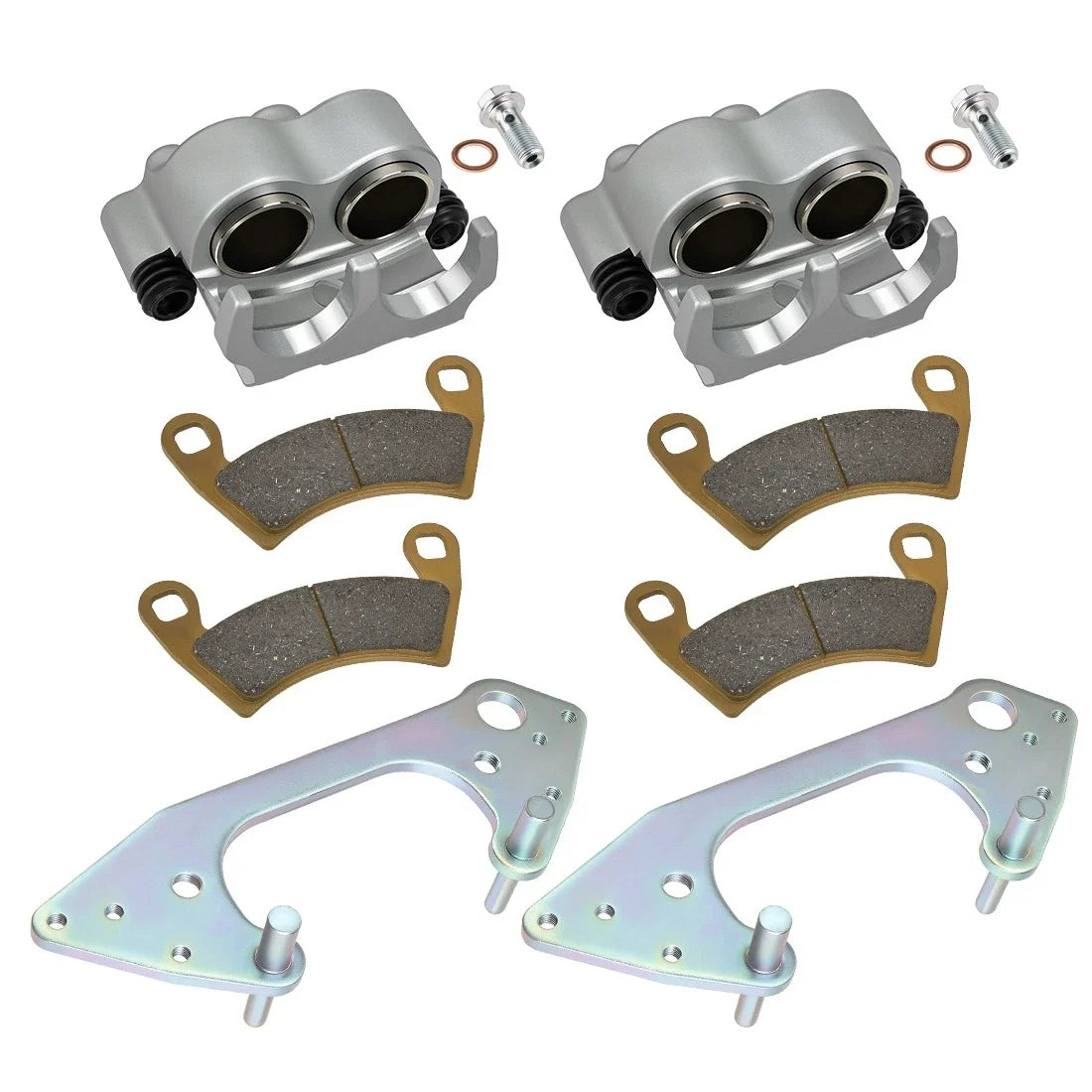 Front Brake Calipers & Pads for Polaris Ranger 570 800 900 1000 (2013–2021)