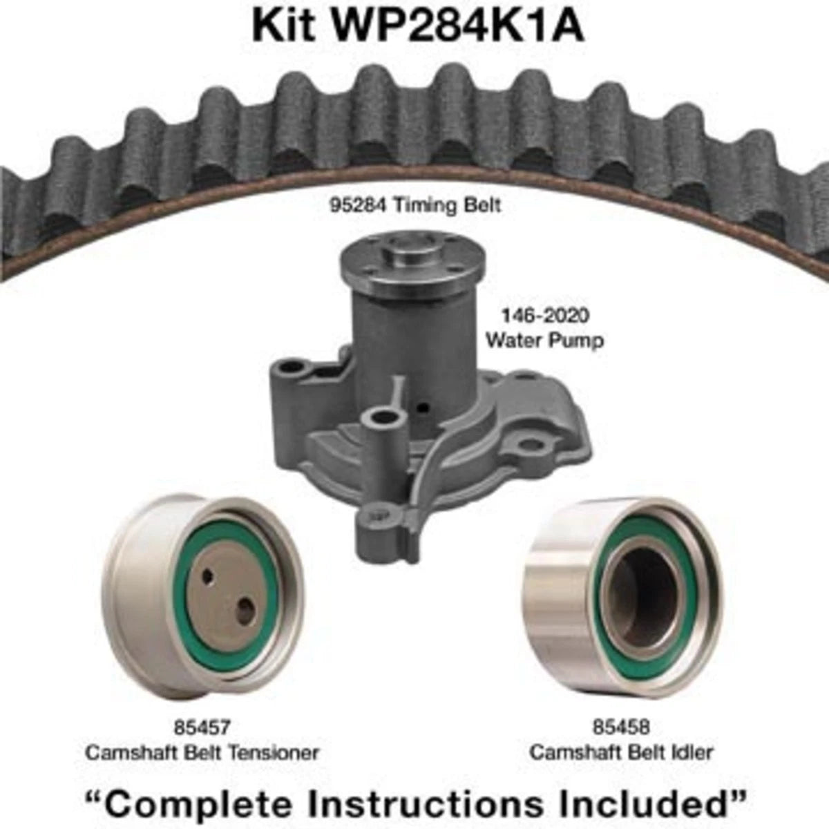 Timing Belt Kit for Kia Sportage Hyundai Tucson Spectra5 Tiburon (2000–2006) WP284K1A TCKWP284 34460284 AWK1233