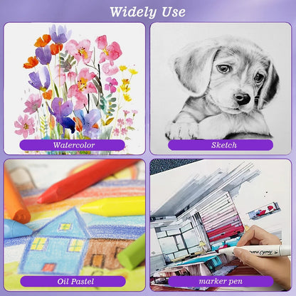 Set of 60 Sheets Watercolor Paper 5 x 7 Inch Cold Press 300GSM