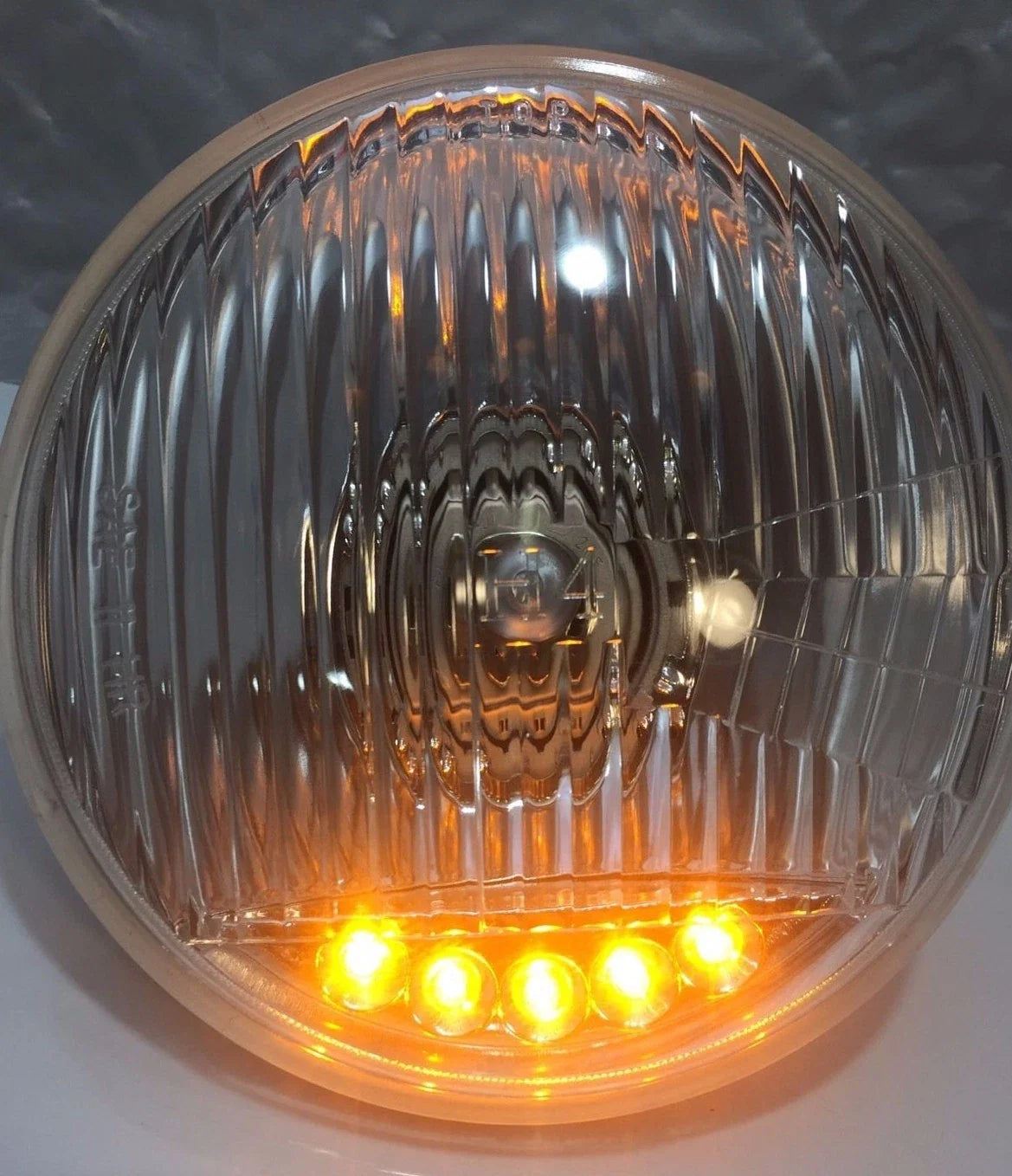 Crystal Headlights Pair with Amber LED Marker for Vehicle (2009–2017)