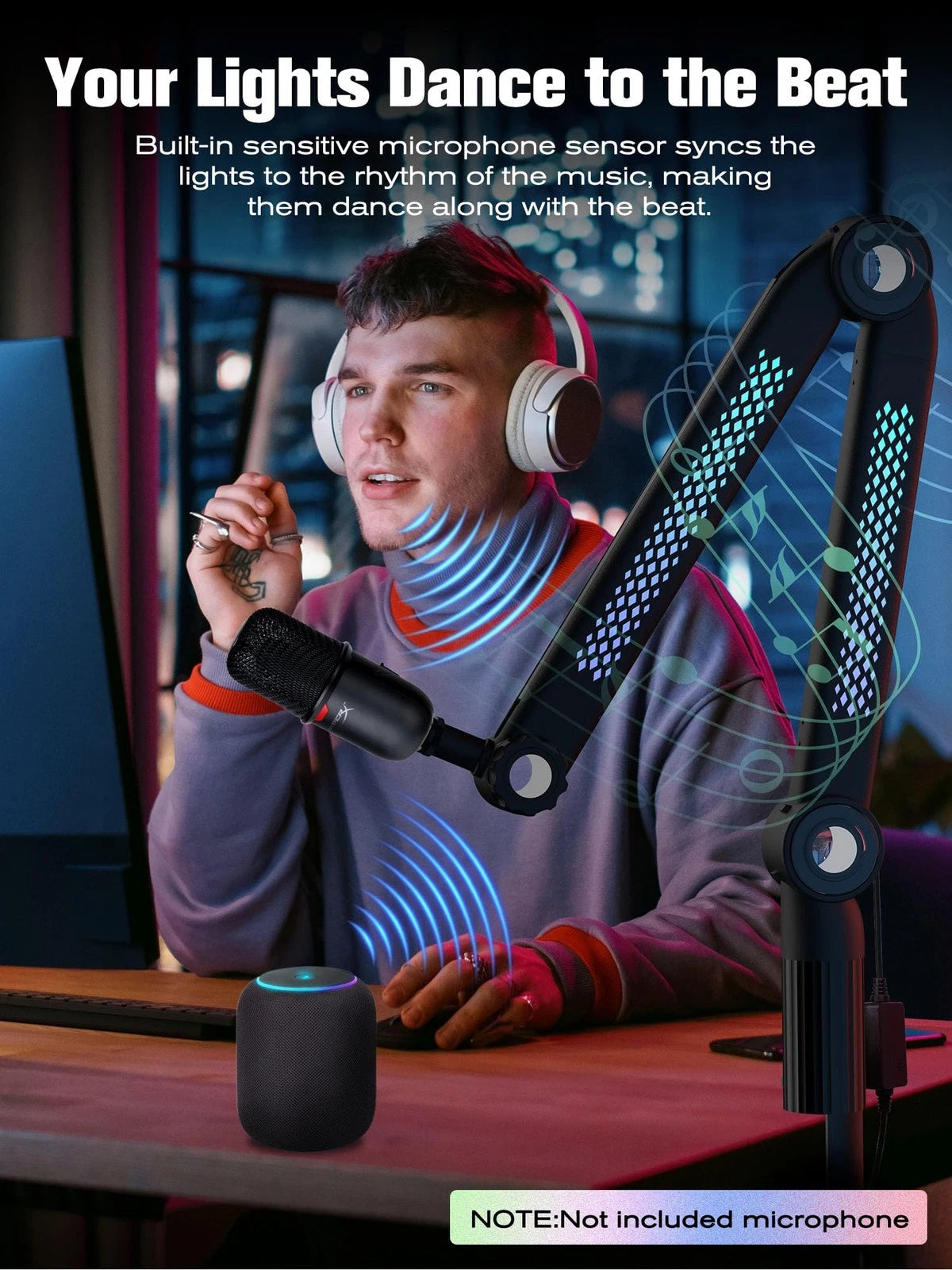 Adjustable RGB Mic Arm for Universal Use (2010–2023)
