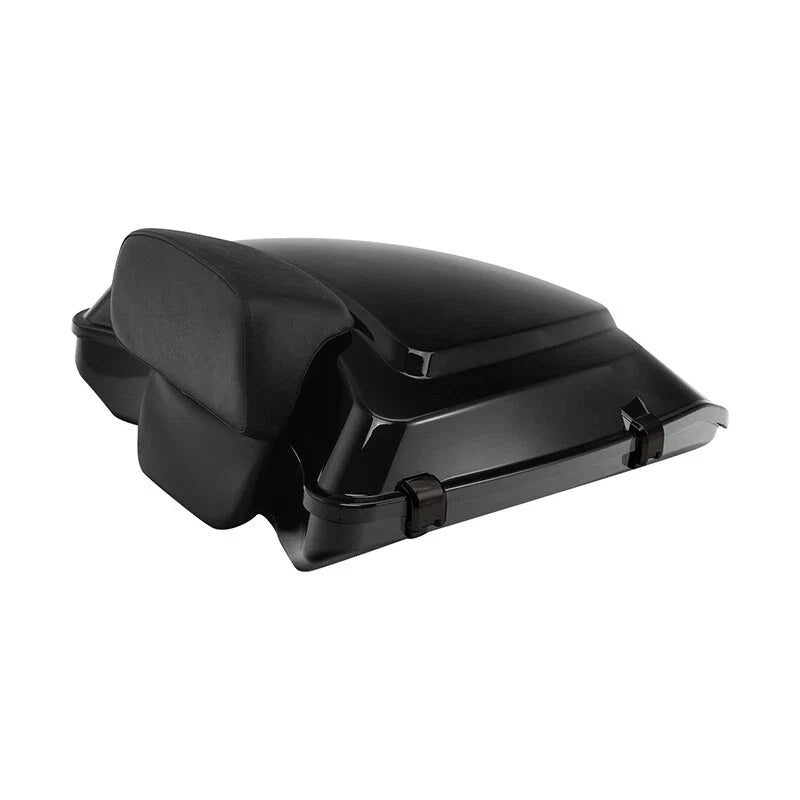Black Razor Trunk Backrest Mount Rack for Harley Touring Street Glide (2014–2026)