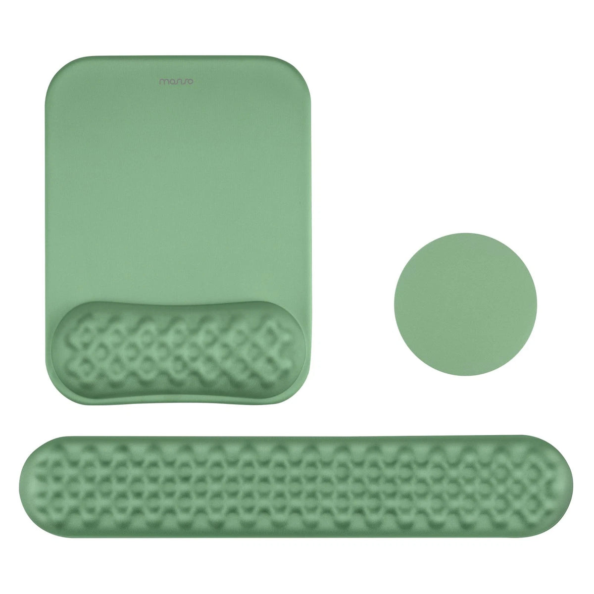Wrist Rest Support for Keyboard & Mouse Pad Set (Ergonomic Green)