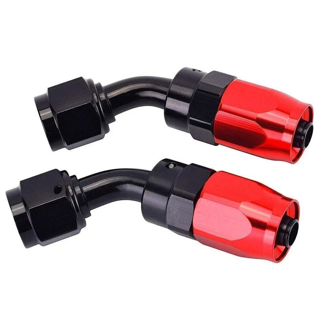 2pcs AN6 45 Degree Swivel Hose End Fitting Adapter for Universal