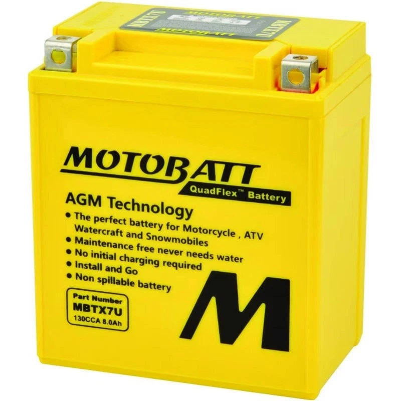 Motobatt Battery MBTX7U for Honda Kawasaki Yamaha Suzuki (12V)