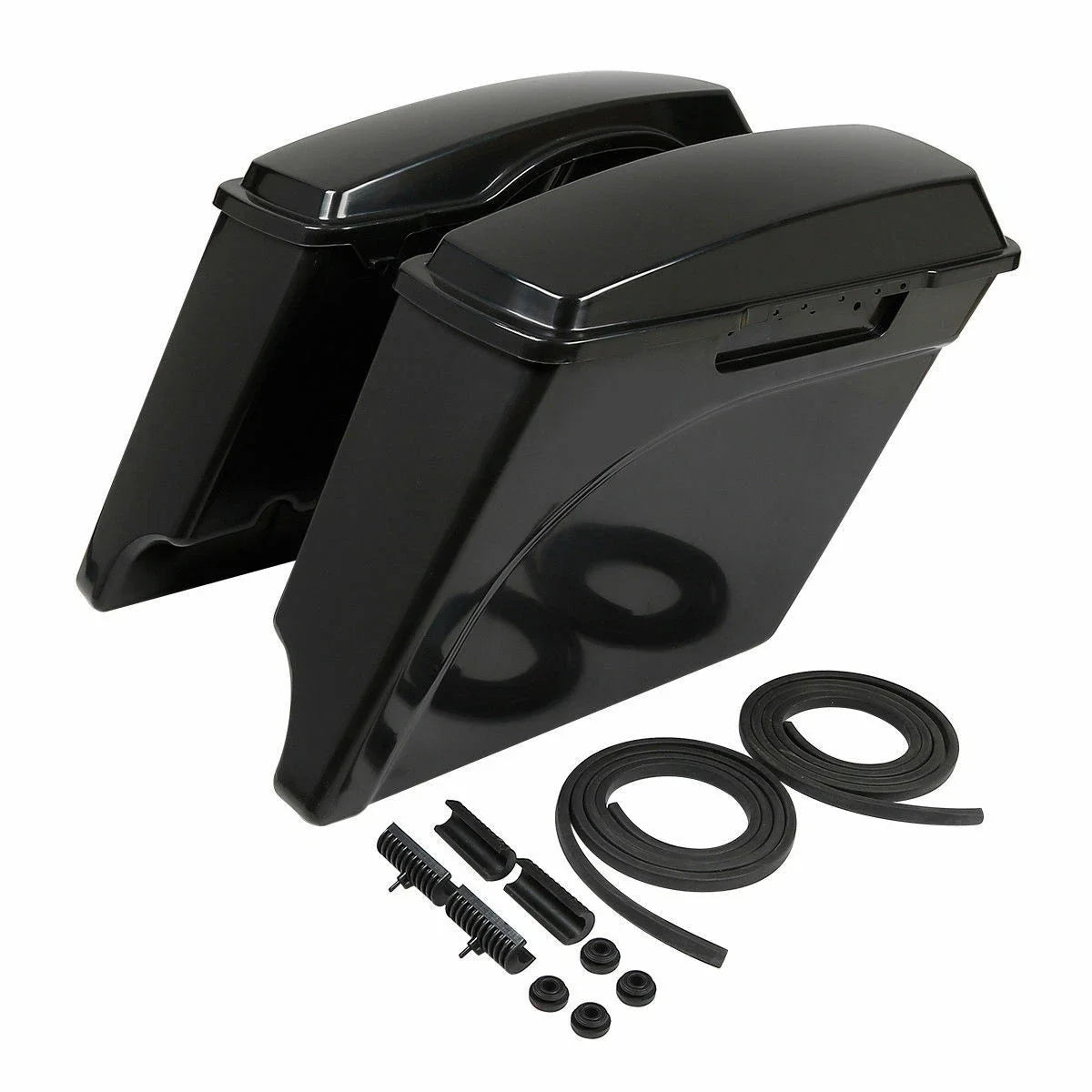 5" Stretched Saddlebags & Bracket for Harley Softail (1986–2017)