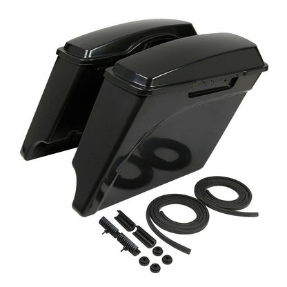 5" Stretched Saddlebags & Bracket for Harley Softail (1986–2017)