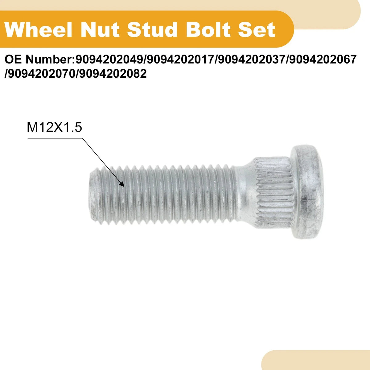 Set of 10 M12x1.5 Wheel Lug Studs for Lexus ES (2006–2025)