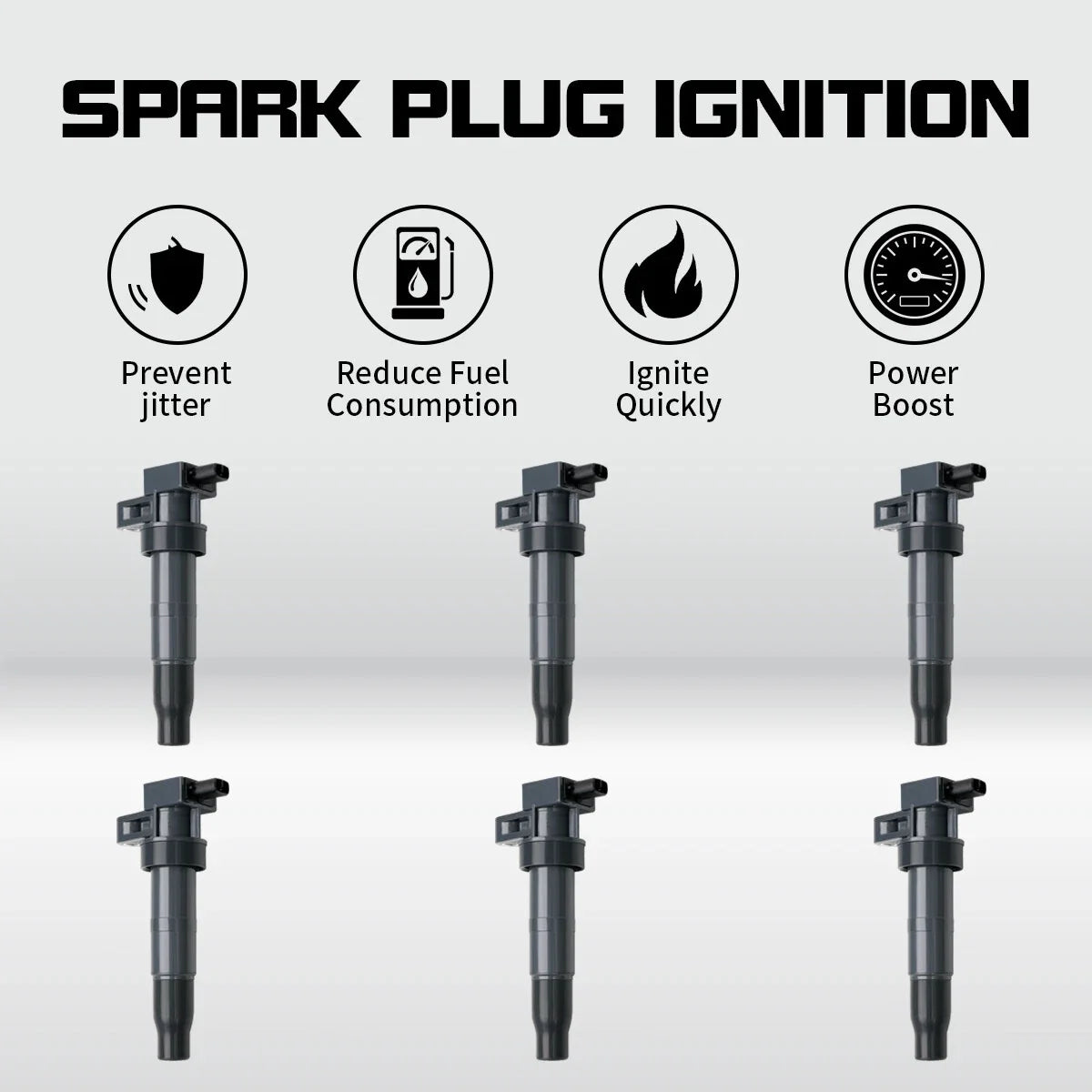 Set of 6 Ignition Coils for Hyundai Santa Fe Sonata Sorento (2001–2010) UF546