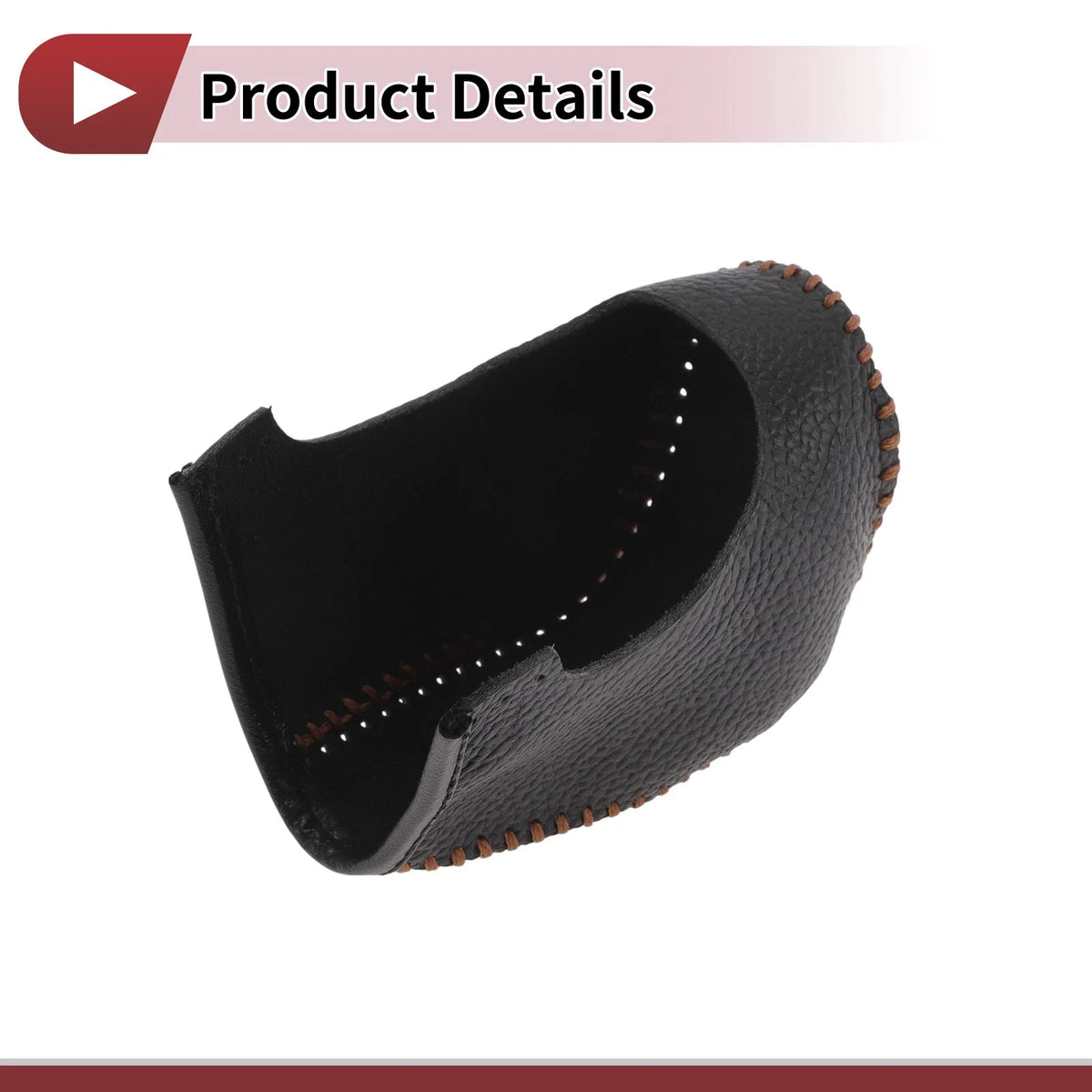 1Pc Gear Shift Knob Cover for Hyundai Sonata (2011–2014) Black Brown Faux Leather