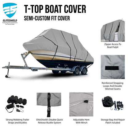 Boat Cover for Grady-White Offshore 24 WA (1999–2001) Hard-Top T-Top