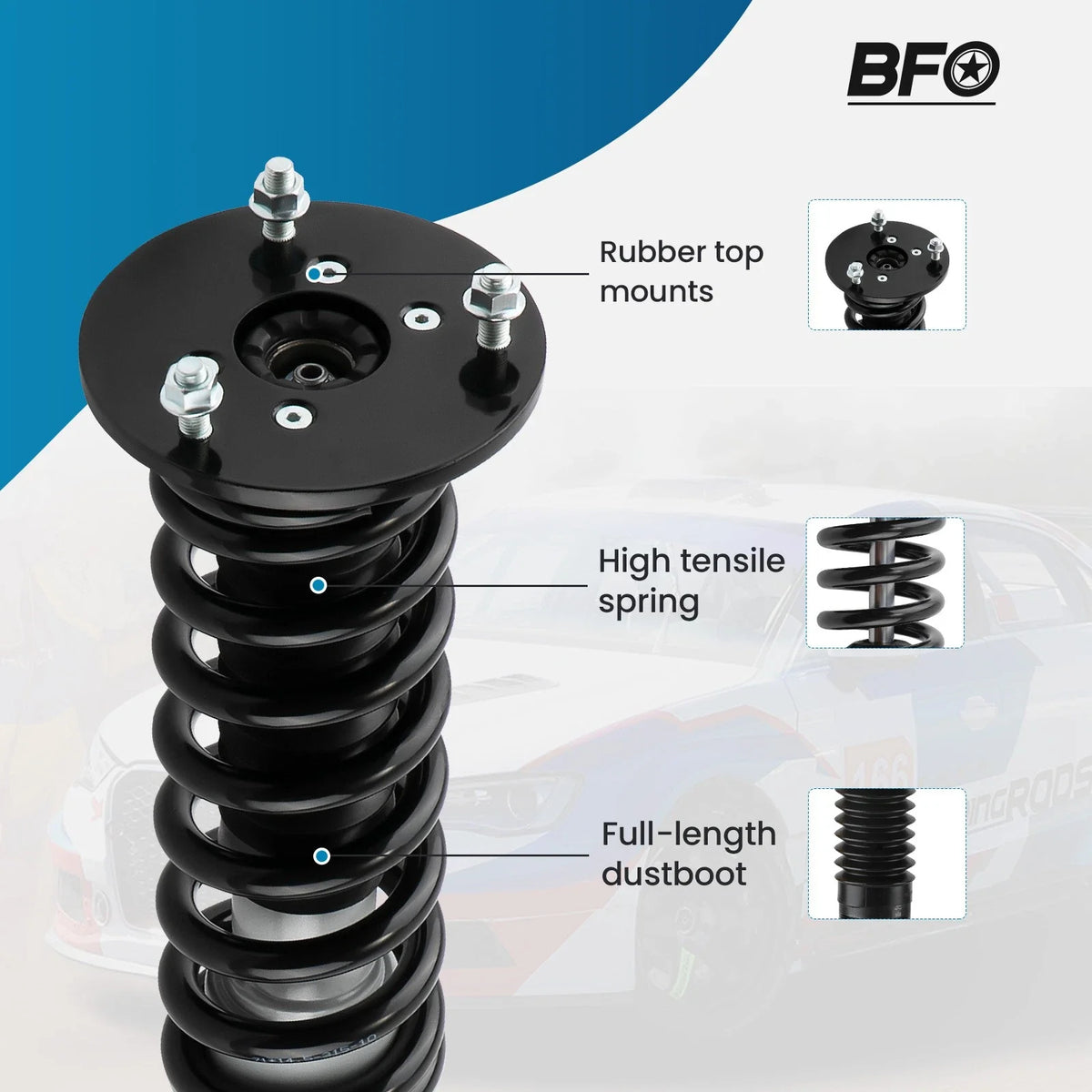 Front Lift Struts Pair for Ford F-150 (2014–2023) 6" Lift Kit Compatible