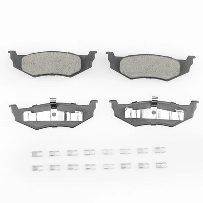 Set of 2 Rear Disc Brake Rotors & Ceramic Pads for Chrysler Sebring (1996–2006) 4764934AA, 1310-0512-00, R-5370, P-658
