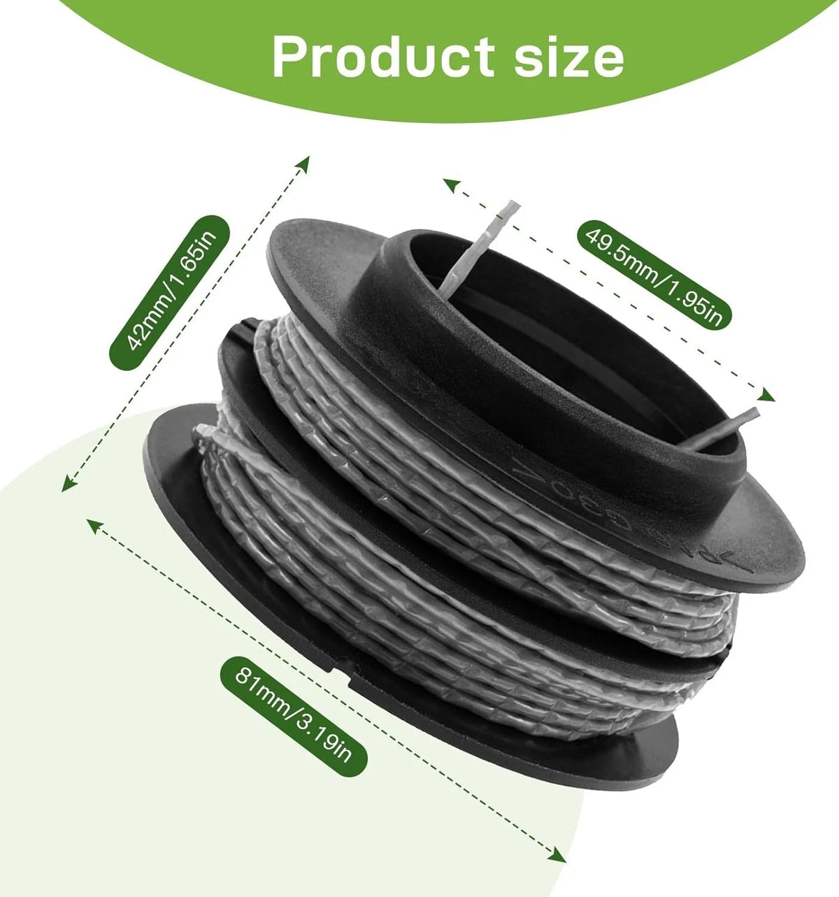 8-Pack Automatic Feed Trimmer Spool for Garden Precision (17ft Durable Line)