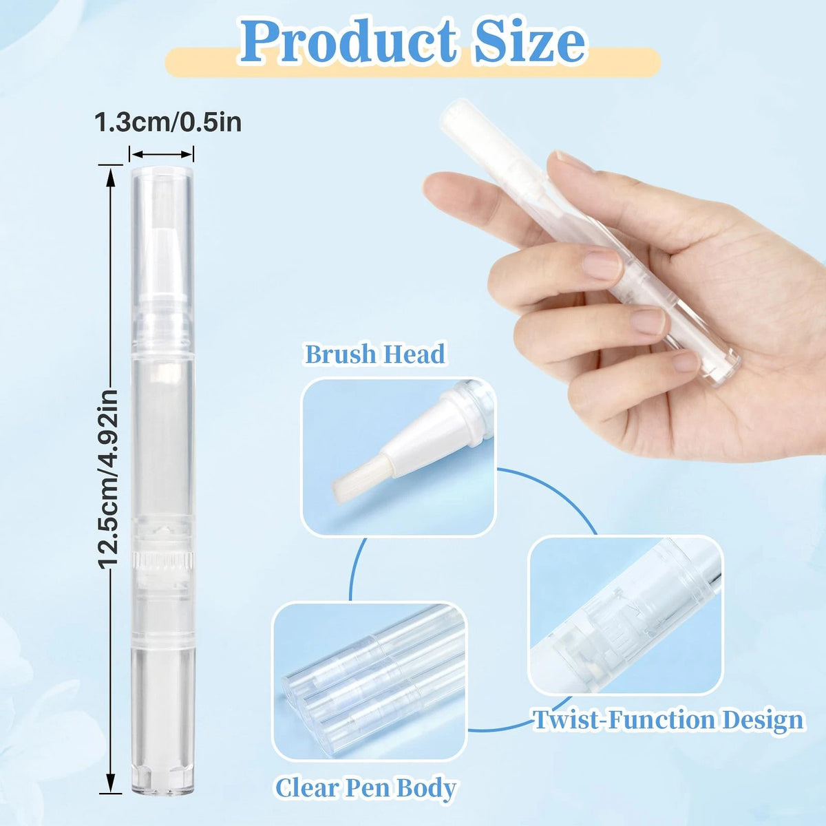Cuticle Oil Pen for Transparent Nail (Pack of 5)
