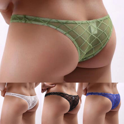Men's Breathable Mesh Low Waist Boxer Briefs - Comfort Fit