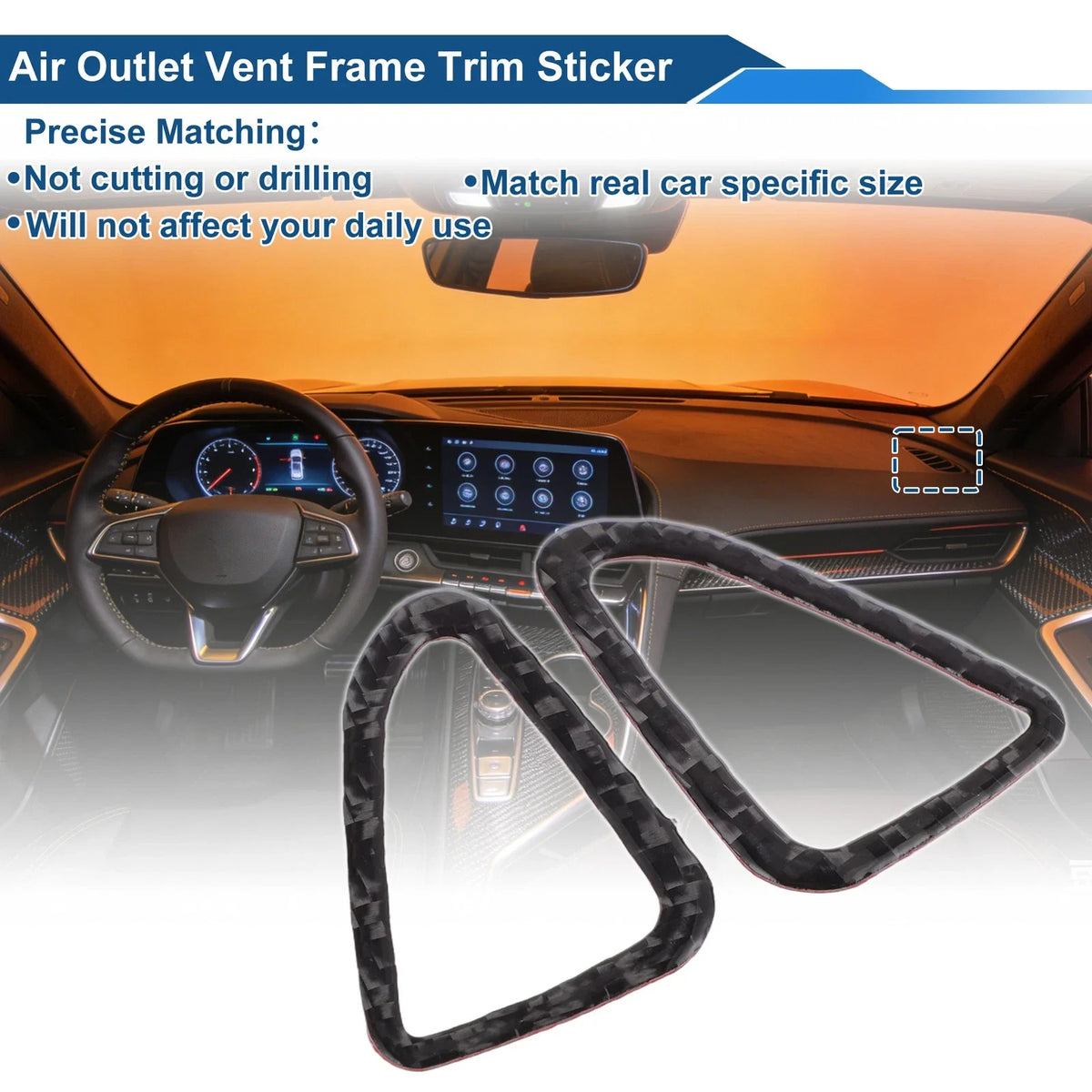 Air Condition Outlet Vent Trim Cover Frame for Chevrolet Corvette C8 (2020–2024)