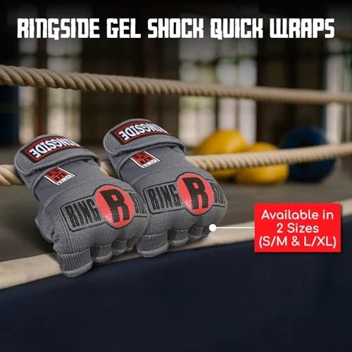Ringside Gel Shock Quick Wraps for Large/Xlarge Hands (Impact-Absorbing)