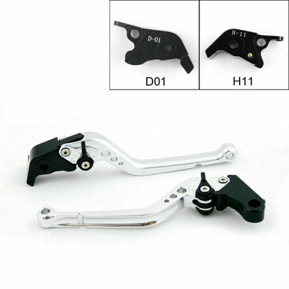 Long Brake Clutch Levers for Ducati Hypermotard 1100/SP (2007–2012) Silver T9