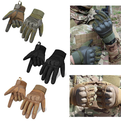 Tactical Touch Screen Gloves with Knuckle Protection - Army Military