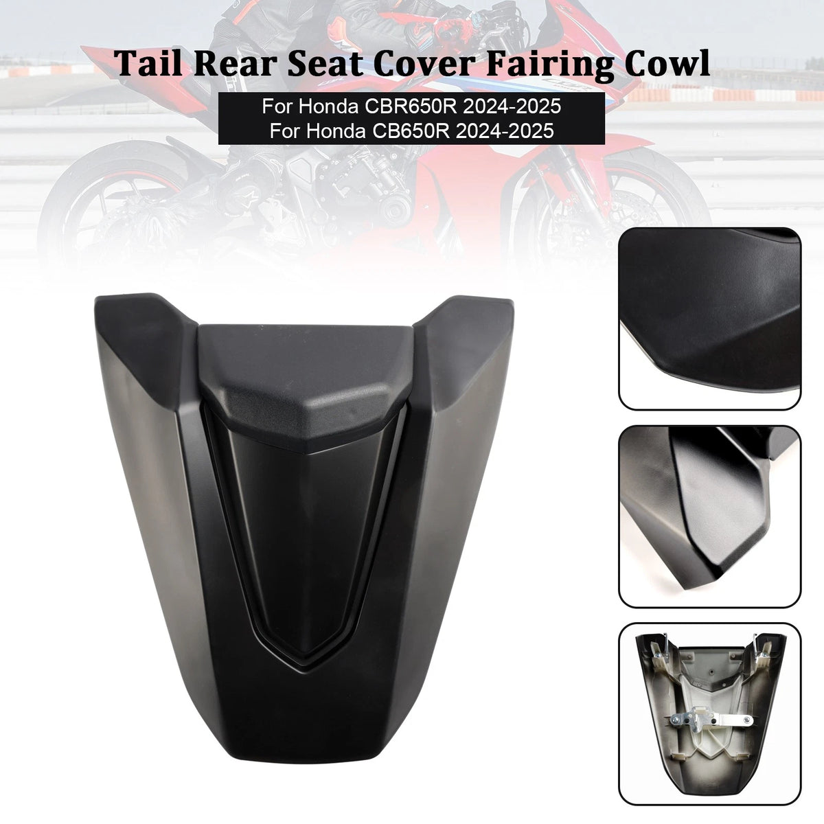 Rear Tail Seat Fairing Cover for Honda CBR650R CB650R (2024–2026) M511-H022-MBLK