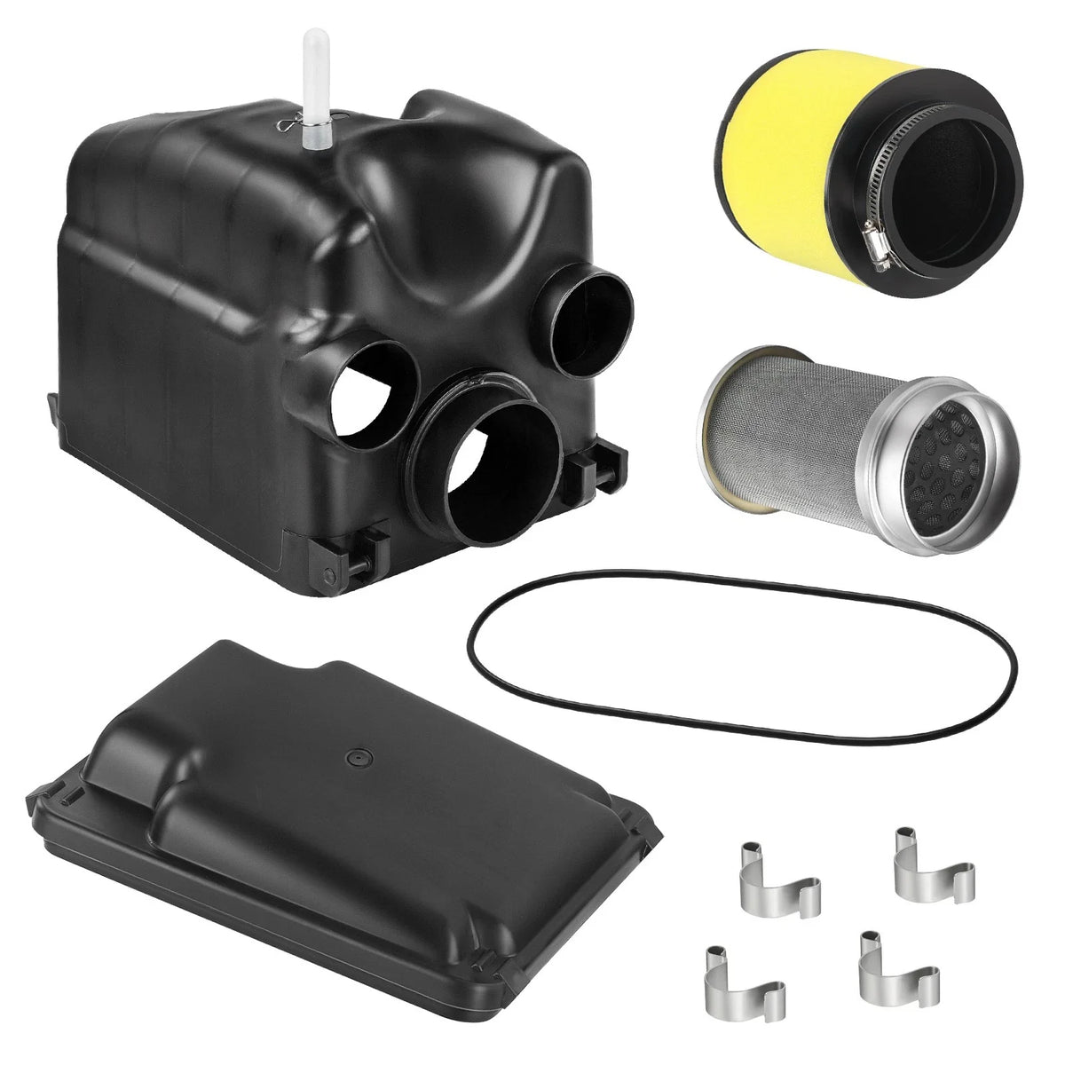 Air Box Case + Cover Clip w/Air Filter Cage Kit for Honda TRX300X (2009–2014)